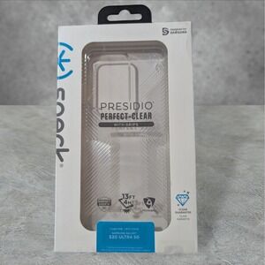 Speck Presidio Perfect Clear Grip Case for Galaxy S20 Ultra 5G -‎ Clear A7